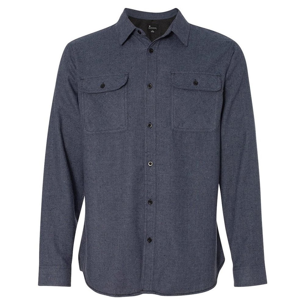 NEW Burnside Men's Solid Flannel Shirt 2XL DENIM